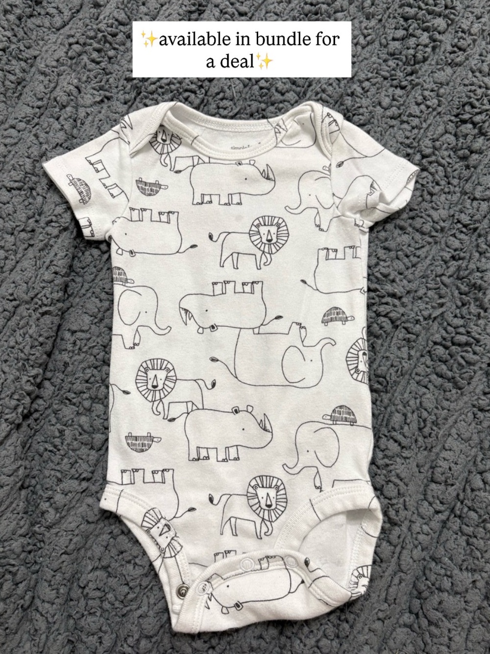 SIMPLE JOYS | Safari Print One-Piece Bodysuit